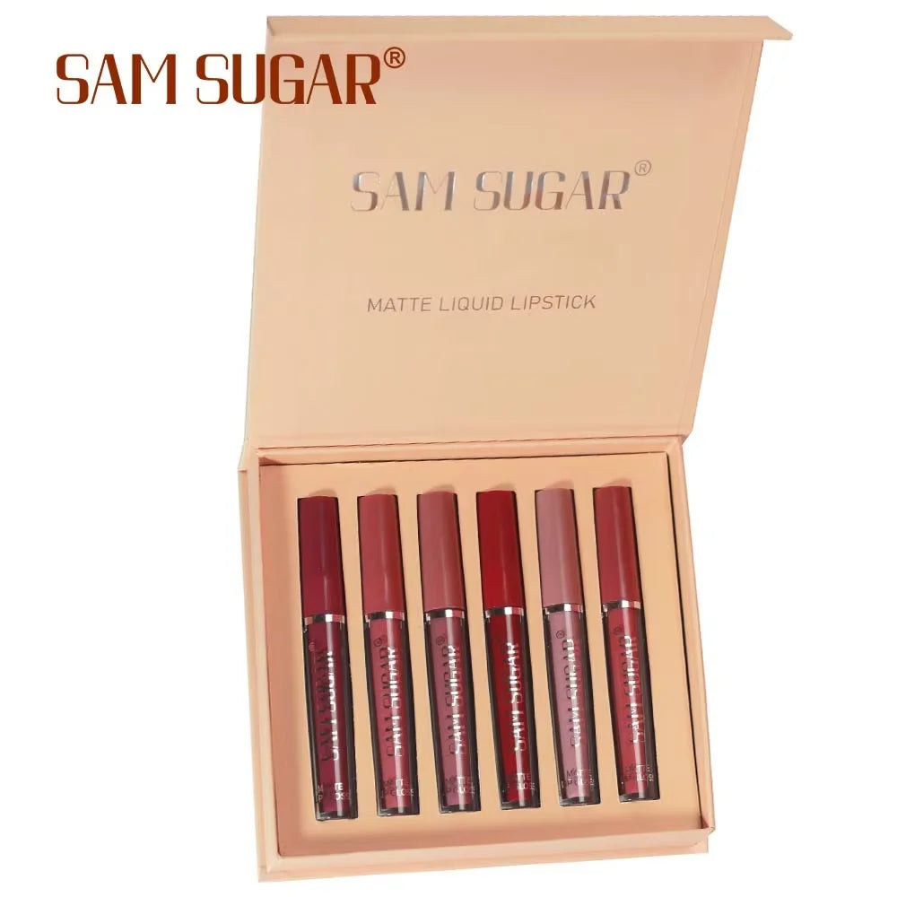 LuxeMatte™ by Handaiyan – 6-Piece Waterproof Matte Lipstick Set